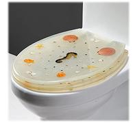 YUZGUHEY Heavy-Duty Soft Close Toilet Lid Oval Shape, Multi-Color Environmentally Friendly Resin Seat Adjustable Hinges Bathroom Accessory(Hippocampus)