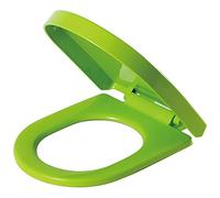 YUZGUHEY Toilet Seat Slow Soft Close with Quick Release, Durable Plastic（Polypropylene） Material Easy to Clean for Bathroom Washroom Home, D Shaped - Top Fix(Green)