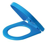YUZGUHEY Toilet Seat Slow Soft Close with Quick Release, Durable Plastic（Polypropylene） Material Easy to Clean for Bathroom Washroom Home, D Shaped - Top Fix(Blue)