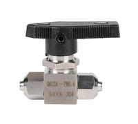 YUZGUHEY Válvula de Bola 1 Pieza, válvula Giro rápido 6 mm, 8, 10, 12, Recta/de Tres vías Acero Inoxidable 304(10mm*6.5)