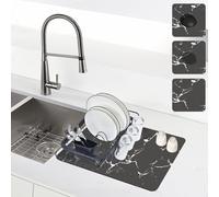 YUZHEDM 50cm*40cm Alfombrilla para Cafetera Aproximadamente 2,5 mm de Profundidad Fácil de Limpiar Almohadillas Escurreplatos Tapete para Secar Platos No Parece Sucio Alfombrilla Fregadero Cocina