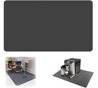 YUZHEDM Alfombrilla Escurreplatos 60x50cm, Tapete para Secar Platos de Tierra de Diatomeas, Protector Antideslizante y Súper Absorbente de 4mm, Base Cafetera Espresso, Gris Oscuro