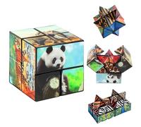 YUZHEDM Cubo mágico, Infinity Cube, Magic Cube, Wildtier Sternwürfel 2 en 1 Zauberwürfel 2x2 Spiele IQ Puzzle Creative Lernspielzeug Relax würfel Geschenkidee Jungen
