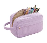 YUZHEDM - Estuche escolar para lápices, con cremallera en lienzo, para oficina, para estudiantes universitarios y niñas, niños adolescentes, morado, Clásico