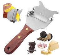 YUZHEDM Fundilla de Trufa de Acero Inoxidable 19,5 cm * 8cm Rallador Trufa Plano Rebanadoras de Trufa Espesor Ajustable Adecuado para Cortar Trufas Queso Chocolate Mantequilla