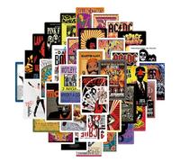 YUZHEDM Posters Para Pared Pegatinas 50 Hojas 4,6 X 6,5 cm, Autoadhesivas Poster en la Parte Posterior, Pegatinas Estilo MúSica Rock Adecuadas Para Dormitorios, Salas de Estudio, Pasillos