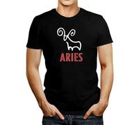 YuZhong Aries Astral Sign T-Shirt Men's T-Shirt Black S