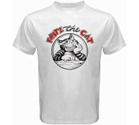 YuZhong Fritz The Cat Animated Cartoon Men's T-Shirt White XL