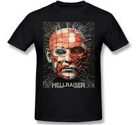 YuZhong Hellraiser Men's Basic Super Soft Cotton T-Shirt Summer Black 3XL