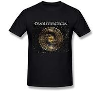 YuZhong Huimin Men's Dead Letter Circus T Shirt Short Sleeve Round Neck Clothing Black M