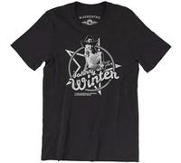 YuZhong Johnny Winter T Shirt () Vintage Style Lightweight Men's Black 3XL