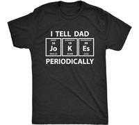 YuZhong Mens I Tell Dad Jokes Periodically Tshirt Funny Science Fathers Day Nerdy Black XL