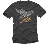 YuZhong Mens T-Shirt Spark Plug Motorcycle Biker Car Gifts Birthday Men Tuning Black M