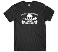 YuZhong Natural Born Griller Mens Funny Unisex T Shirt Black L
