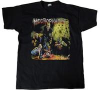YuZhong Necrophagia Season of The Dead 1987 Album Cover T-Shirt Men's Black XXL