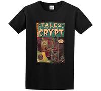 YuZhong Tales from The Crypt Poster Cotton T-Shirt Graphic Top Printed Shirt For Mens Black XXL