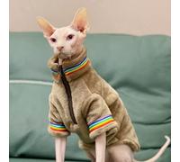 YuZiJiang Ropa de Gato sin Pelo, atuendos de Gatito de Invierno, Ropa Gruesa de Terciopelo de Doble Cara para Gato Sphynx
