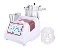 YUZINO 7 en 1 dispositivo acuáfacial, dispositivo hidrafacial con bomba doble con nueve polos, máquina facial de oxígeno de hidrógeno con indicador LED, máquina de cuidado de la piel adecuada para el