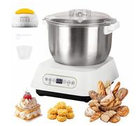 YUZINO Amasadora de pasta de acero inoxidable, 7 l, gran volumen, con función de fermentación termostática (25 - 38 °C), amasadora automática con cuchilla de corte para cocinar en casa