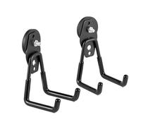 Yuzita Ganchos magnéticos fuertes, 2 paquetes Hooks imanes utilitarios de almacenamiento pesado con revestimiento antideslizante para colgar en interiores y exteriores (Negro)