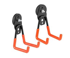 Yuzita Ganchos magnéticos fuertes, 2 paquetes Hooks imanes utilitarios de almacenamiento pesado con revestimiento antideslizante para colgar en interiores y exteriores (naranja)