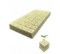YUZNA Cubos de Cultivo de Lana de Roca, 50 Unidades 25x25x25mm, para Semilleros Hidropónicos, Germinación de Plántulas y Cultivo sin Suelo en Invernadero.