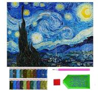 YUZNA Diamond Painting Set - Noche Estrellada de Vincent Van Gogh - 30x40 cm - Diamond Painting para Adultos, Cuadros de Diamantes 5D