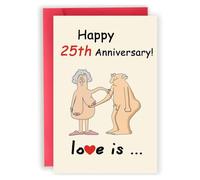YUZNA Tarjeta de Aniversario para Hombre,Mujer - 1 unidad - Graciosa para Marido,Novio,Novia - de San Valentín Pareja con Diseño Divertido y Premium Packaging - Regalo de Feliz él o ella - EU 2