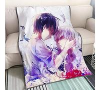 YuZong Tokyo Ghoul Kaneki Ken - Manta de Franela Suave y Cálida, Reversible, 60x80 pulgadas, 70% Poliéster/30% Flannel, Manta de Dibujo Animado Anime, Adecuado para Niños y Adultos