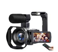 YVAAASIYC Cámara de Video 8K, videocámara Digital 64 MP, Zoom 18X, grabadora, Pantalla táctil LCD 3 Pulgadas, grabación portátil(with 32GB Card,1B)