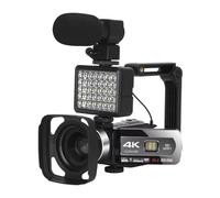 YVAAASIYC Cámara de Video Digital 4K, videocámara for Vlogs, for fotografía, transmisión en Vivo 48 MP, cámara con grabadora automática WiFi(128G Card)