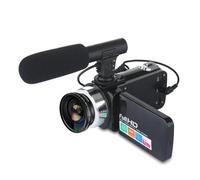 YVAAASIYC Cámara Digital Profesional de 24 MP, Dispositivo visión Nocturna, Pantalla táctil LCD 3 Pulgadas, cámara con Zoom 18x y micrófono Gran Angular