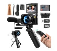 YVAAASIYC Cámaras Digitales 4K for fotografía. Kit de cámara Video 48 MP for Vlogger: micrófono y Control Remoto con Agarre for trípode