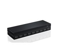 YVAAASIYC Distribuidor de vídeo 1x8 Compatible con 1 Entrada y 8 Salidas 4K 30 Hz, Divisor Puertos HDCP1.4 for PC, portátil, PS4, DVD, proyector, TV