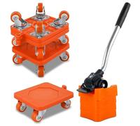 YVAAASIYC Kit de Herramientas manipulación Rodillos elevadores Muebles Alta Resistencia, Dispositivo Ahorro Trabajo 440/880LB, Deslizador elevación for Grandes(9Pcs Orange)