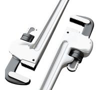 YVAAASIYC Llave for tubos de 8/12/14/18 pulgadas, 40% más ligera, ajustable, aluminio, for fontanería, llaves rectas for alta resistencia, mordaza máxima capacidad(18 inch)