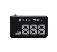 YVAAASIYC Pantalla Frontal HUD for Coche, velocímetro Digital GPS for Todos los Coches con Alarma de Exceso Velocidad, brújula, medidor KM/H mph, alimentación USB(Green Light)