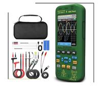 YVAAASIYC Pinza amperimétrica Osciloscopio portátil 3 en 1, multímetro Digital + generador de señales de función, Doble Canal, 25 MHz*2, Vol., 6000 A, comprobador de Corriente(O9-50MHz)