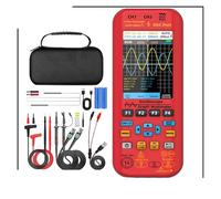 YVAAASIYC Pinza amperimétrica Osciloscopio portátil, multímetro Digital y generador de señales de función 3 en 1, Canal Dual, 50 MHz x 2, medidor gráfico de 250 MS/s(O9)