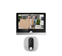 YVAAASIYC Timbre de vídeo WiFi for apartamento, cámara Mirilla 2,4G, Pantalla IPS 4,3 Pulgadas, aplicación Tuya, visión Nocturna Visible 1080P(Silver)