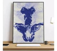 Yves Klein - Pintura abstracta de círculos azules Soulages, caligrafía, impresiones HD sobre lienzo, póster para decoración de sala de estar (30 x 45 cm)