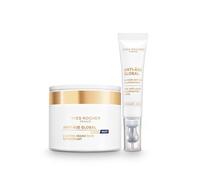 Yves Rocher ANTI-ÂGE GLOBAL Set Antiedad - Crema Regeneradora Suprema 75ml + Contorno de Ojos 15ml - Achillea Dorada Patentada - Reafirma, Alisa e Ilumina