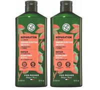 Yves Rocher-Champú Reparación Capilar con Aceite de Jojoba-Cabello dañado-Nutre, Repara y Protege-Sin sulfatos-300ml (Paquete de 2)