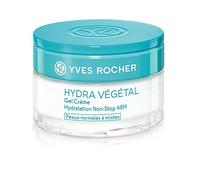 Yves Rocher HYDRA VÉGÉTAL - Crema de gel Non-Stop Hidratante 48h - Crema hidratante intensiva para día y noche - Para pieles normales y mixtas - 50 ml