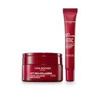 Yves Rocher Lift Pro-Collagène Pack Antiarrugas - Crema Rellenadora Día 50ml + Contorno de Ojos Tratamiento AntiOjeras 14ml - Colágeno Vegetal y Ácido Hialurónico - Fabricado en Francia