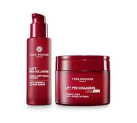 Yves Rocher LIFT PRO-COLLAGÈNE Pack Sérum Antiarrugas 30ml + Tratamiento Reafirmante Intenso 75ml - Rutina Lifting Día y Noche - Colágeno Vegetal y Ácido Hialurónico - Fabricado en Francia