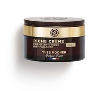 Yves Rocher RICHE CRÈME - Crema regeneradora de noche antiarrugas con aceite de 1000 rosas para una intensa regeneración celular - 50 ml