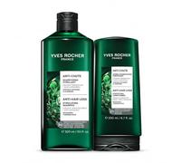 Yves Rocher Set Anticaída Cabello Fino - Champú Estimulante Recambio 300ml + Acondicionador Fortificante 200ml - Sin Sulfatos, Fortalece y Desenreda