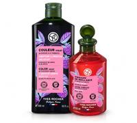 Yves Rocher Set Cabello Rubio y Blanco - Champú Violeta Iluminador 300ml + Vinagre de Frambuesa 150ml - Neutraliza Reflejos Amarillos, Elimina la Cal y Potencia el Brillo
