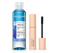 Yves Rocher Set Maquillaje de Ojos - Máscara de Pestañas Negra Volumen 7,8ml + Desmaquillante Bifásico Waterproof 200ml - Ojos Sensibles